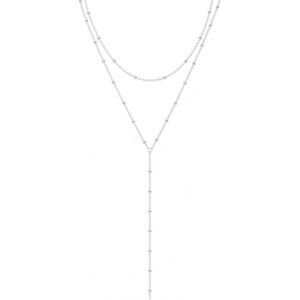 Women's  Y Small Layered Satellite-SL  14K Gold Plated Layered CZ Chain Jewlery